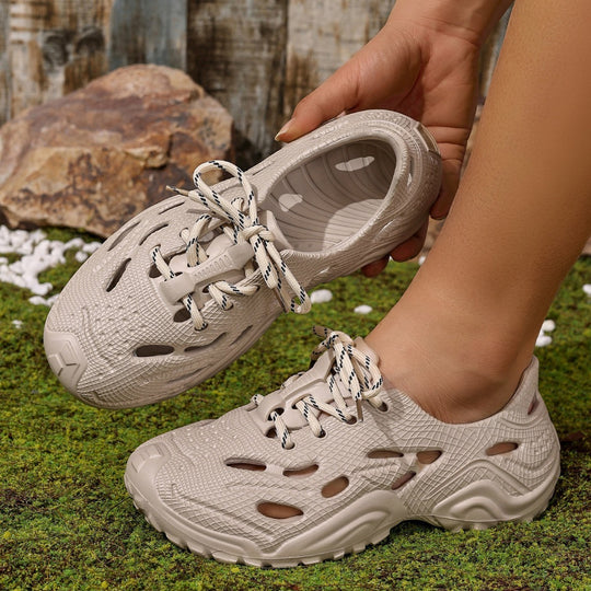 Damen Sportliche Sneaker mit atmungsaktivem Obermaterial und rutschfester Sohle EB