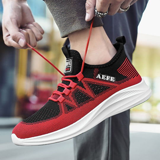 Damen Sportliche Strick-Sneakers mit rutschfester Sohle und atmungsaktivem Obermaterial EB