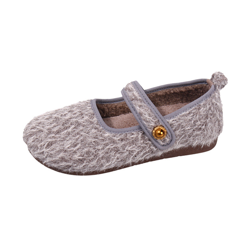 Damen Hausschuhe mit weichem Futter und verstellbarem Riemen EB