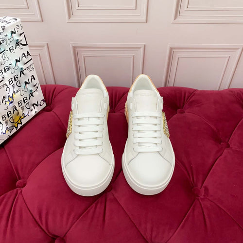 Damen Modische Sneakers mit elegantem Glitzer-Applikation EB