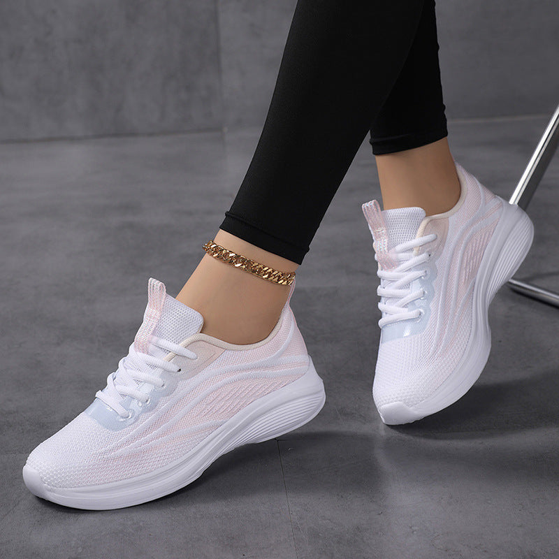 Damen Sportliche Leichtgewicht Sneakers mit atmungsaktivem Obermaterial EB