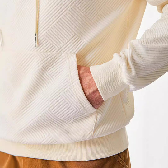 Herren Kapuzenpullover mit strukturiertem Design und praktischer Kängurutasche EB