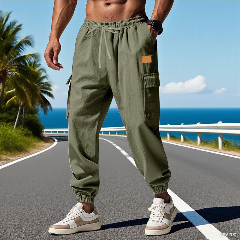 Herren Cargo-Hose mit elastischem Bund und praktischen Taschen EB