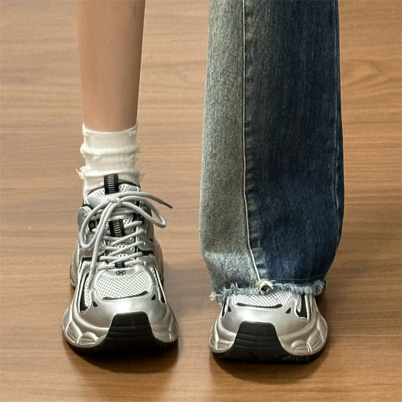 Damen Komfortable Sneakers im sportlichen Design mit atmungsaktiven Mesh-Einsätzen EB