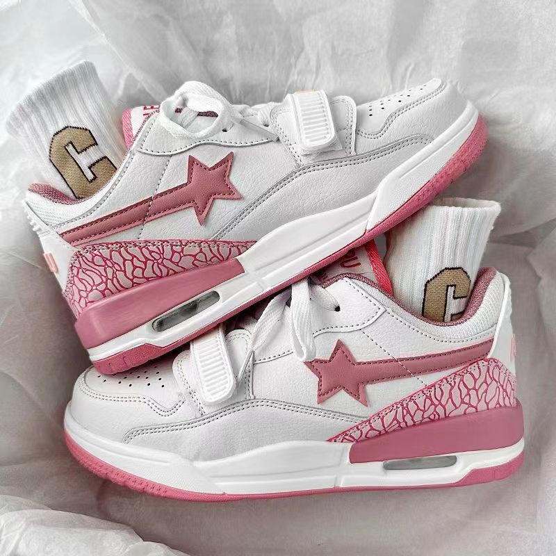 Damen Sneakers mit innovativem Klettverschluss und stilvollem Sternen-Design EB