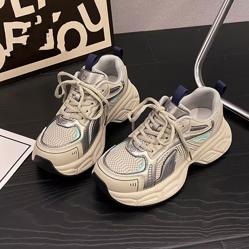 Damen Bequeme Sport Sneakers mit atmungsaktivem Obermaterial und dämpfender Sohle EB