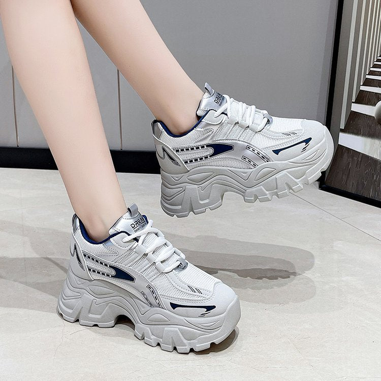 Damen Sportliche Chunky Sneakers mit rutschfester Sohle und atmungsaktivem Obermaterial EB
