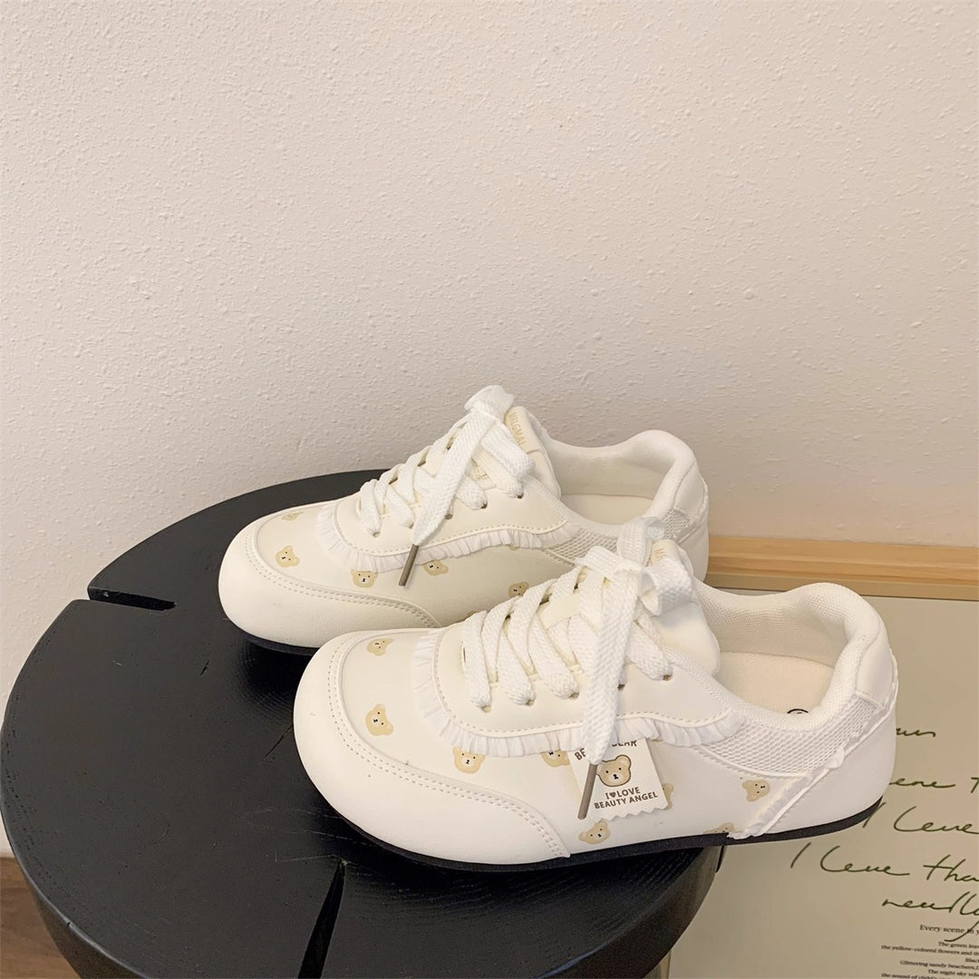 Damen Sneakers mit bezaubernden Bärenmotiven und bequemer Dämpfung EB