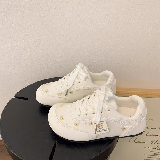 Damen Sneakers mit bezaubernden Bärenmotiven und bequemer Dämpfung EB
