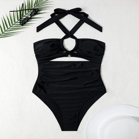 Damen Einteiler Badeanzug mit raffiniertem Cut-Out und elegantem Design EB