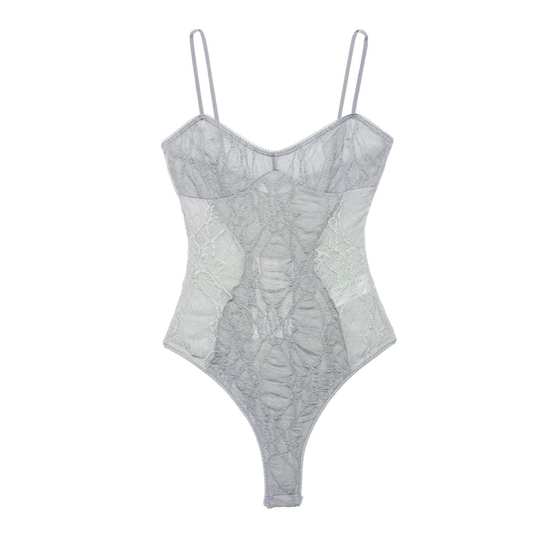 Damen Spitzenbody mit verführerischem Design und zarten Trägern EB