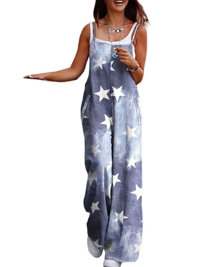 Damen Maxikleid mit verspieltem Ethno-Muster und breiten Trägern EB
