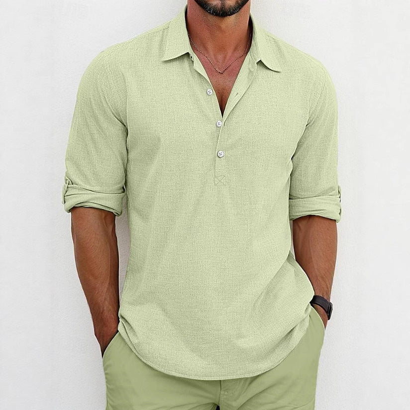 Herren Poloshirt mit modernen Knöpfen und lässigem Schnitt EB