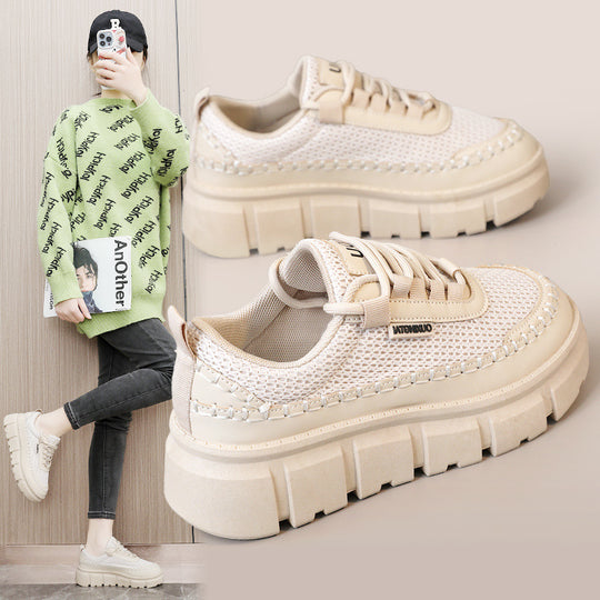 Damen Sportliche Chunky Sneakers mit atmungsaktiver Mesh-Oberfläche und robuster Sohle EB