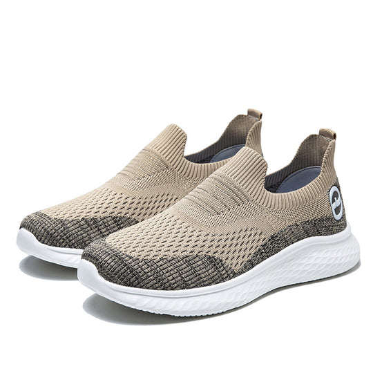 Damen Sportliche Slip-On Sneakers mit atmungsaktivem Obermaterial und rutschfester Sohle EB