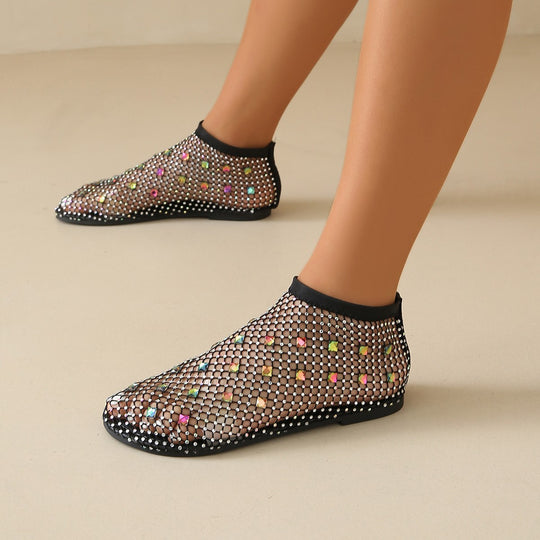 Damen Glitzernde Mesh-Sandalen EB