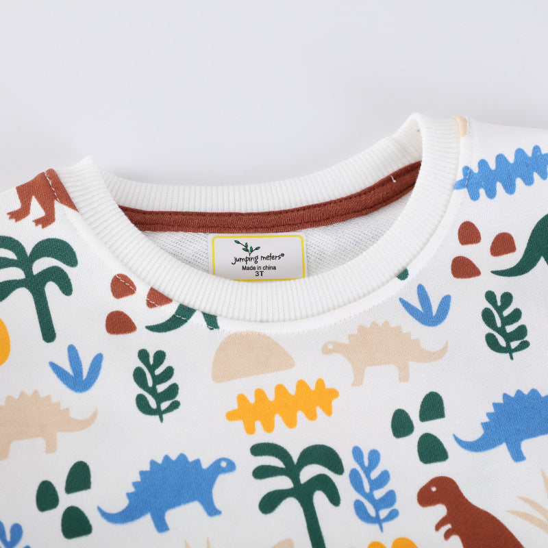 Jungen Sweatshirt mit lebhaftem Dinosaurier-Muster EB