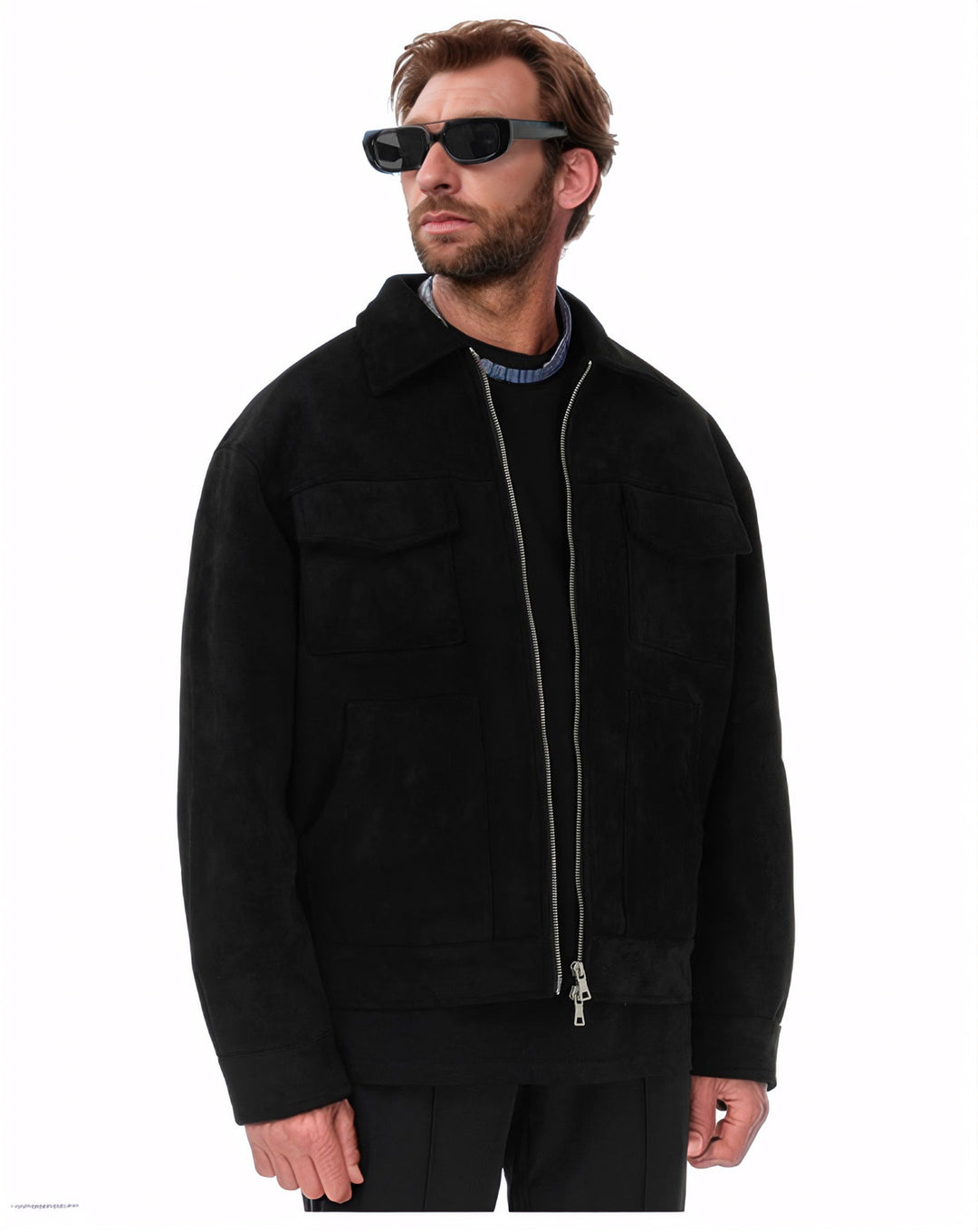 Herren lässige Suede Jacke EB
