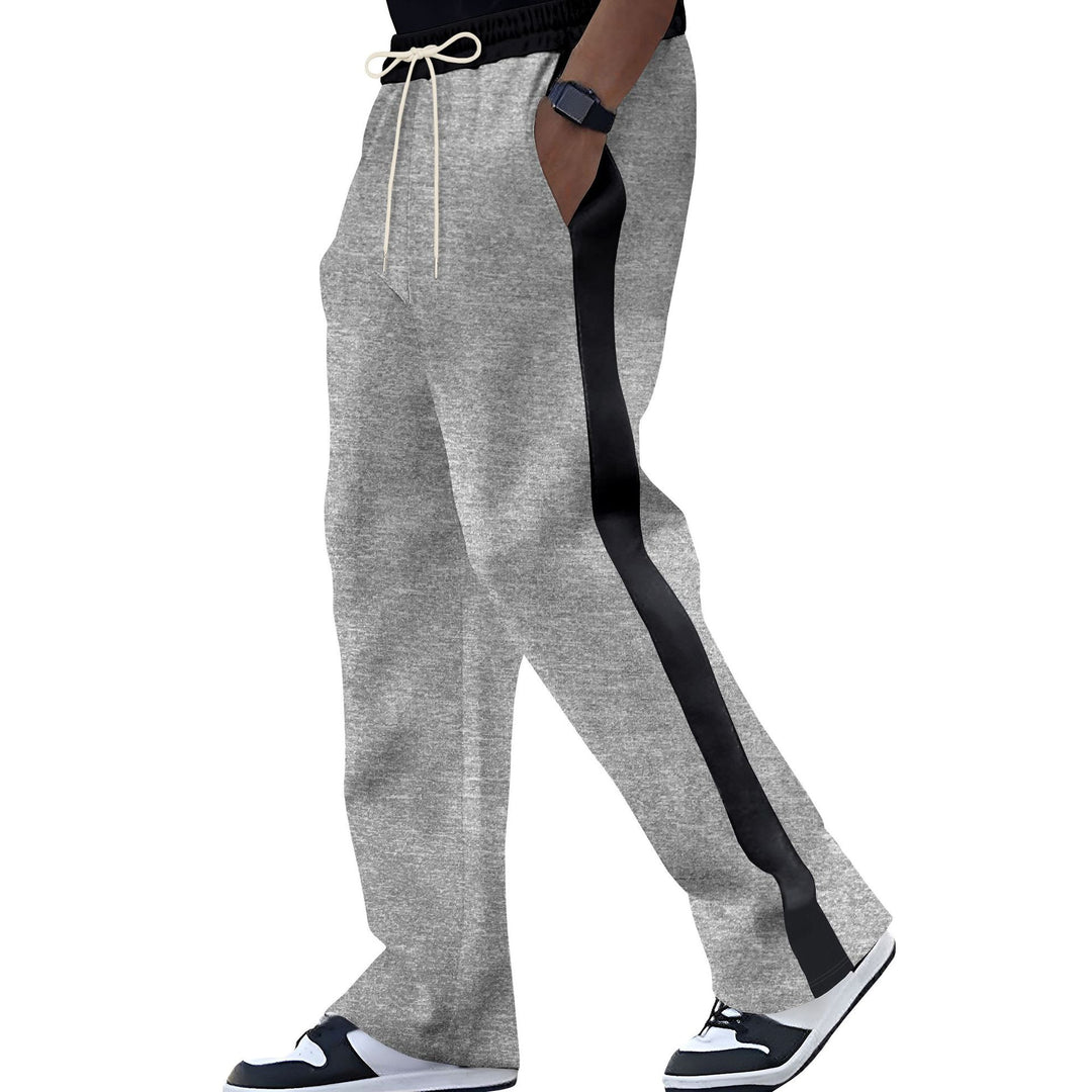 Herren nan Retro-Trackpants mit kontrastseitstreifen, geripptem Bund und ausgestelltem Bein EB