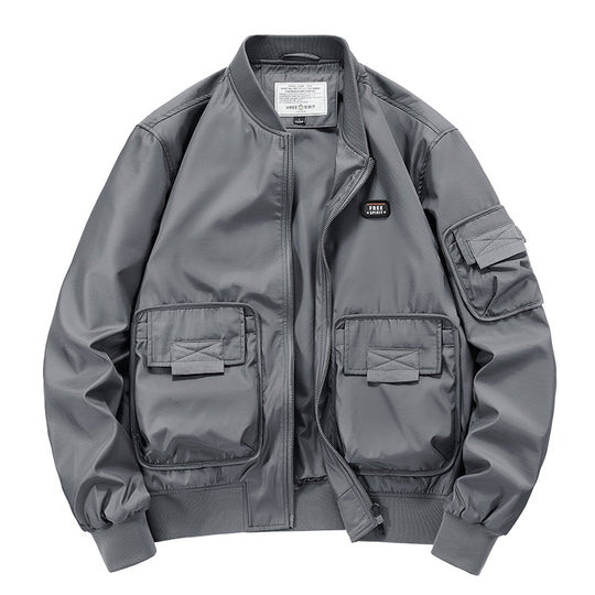 Men's  rugged multi-pocket nylon bomber jacket EB