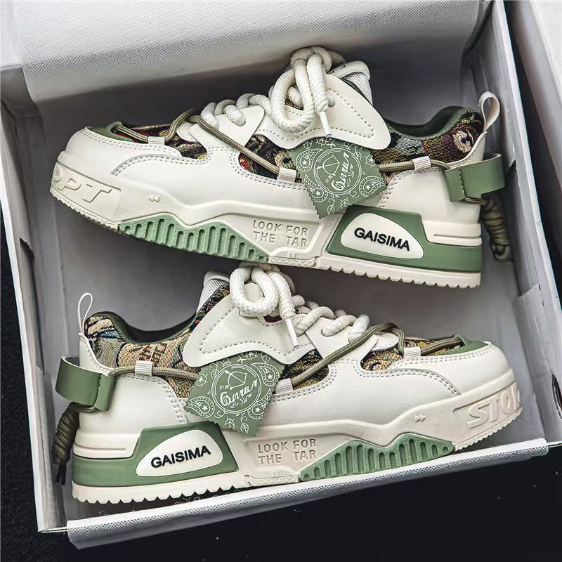 Damen modische Sneakers mit Kunstleder und auffälligen details EB