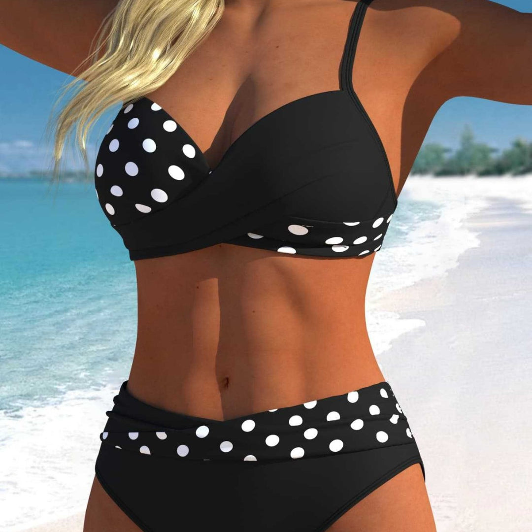 Damen Bikini-Set mit croppenden Oberteil und hohem Taillenschnitt EB