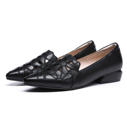 Damen elegante spitze Slingbacks mit filigranem Dekor EB