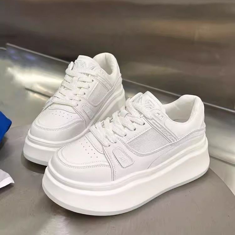 Damen sportive Sneakers mit doppelter Sohle und Kontrastnähten EB
