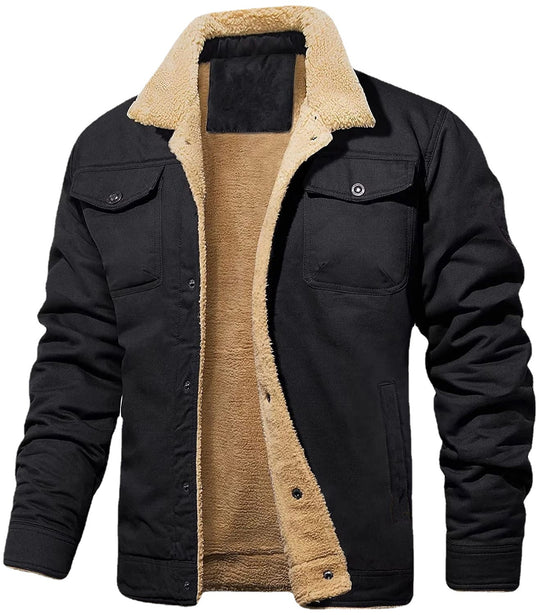 Herren warme Übergangsjacke mit flauschigem Innenfutter EB