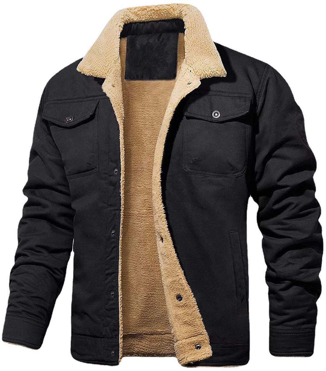 Herren Utility-Jacke mit wärmendem Innenfutter und stylischem Umlegekragen EB