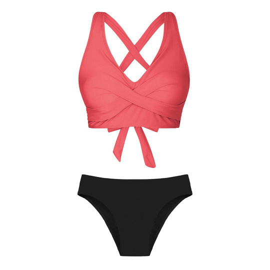Damen Zweiteiliger Badeanzug mit floralem Design EB
