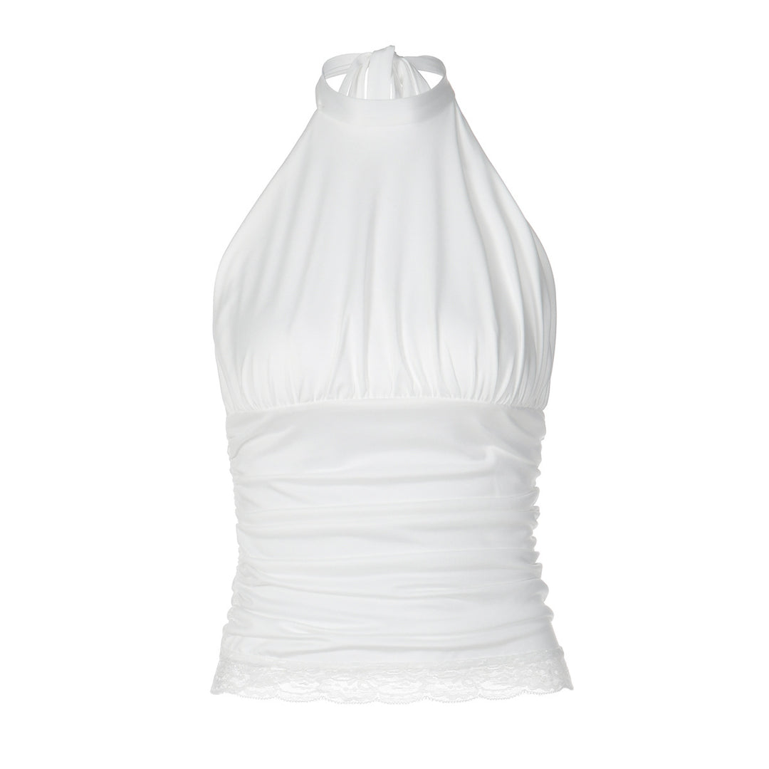 Damen Haltertop mit Raffungen EB