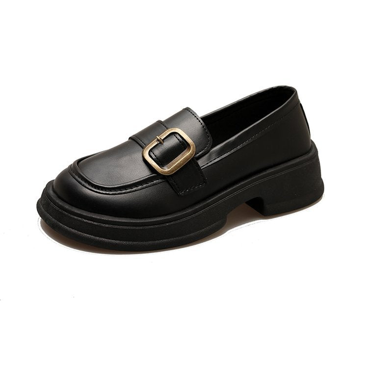 Damen modische Loafer mit dekorativem Schnallenakzent EB