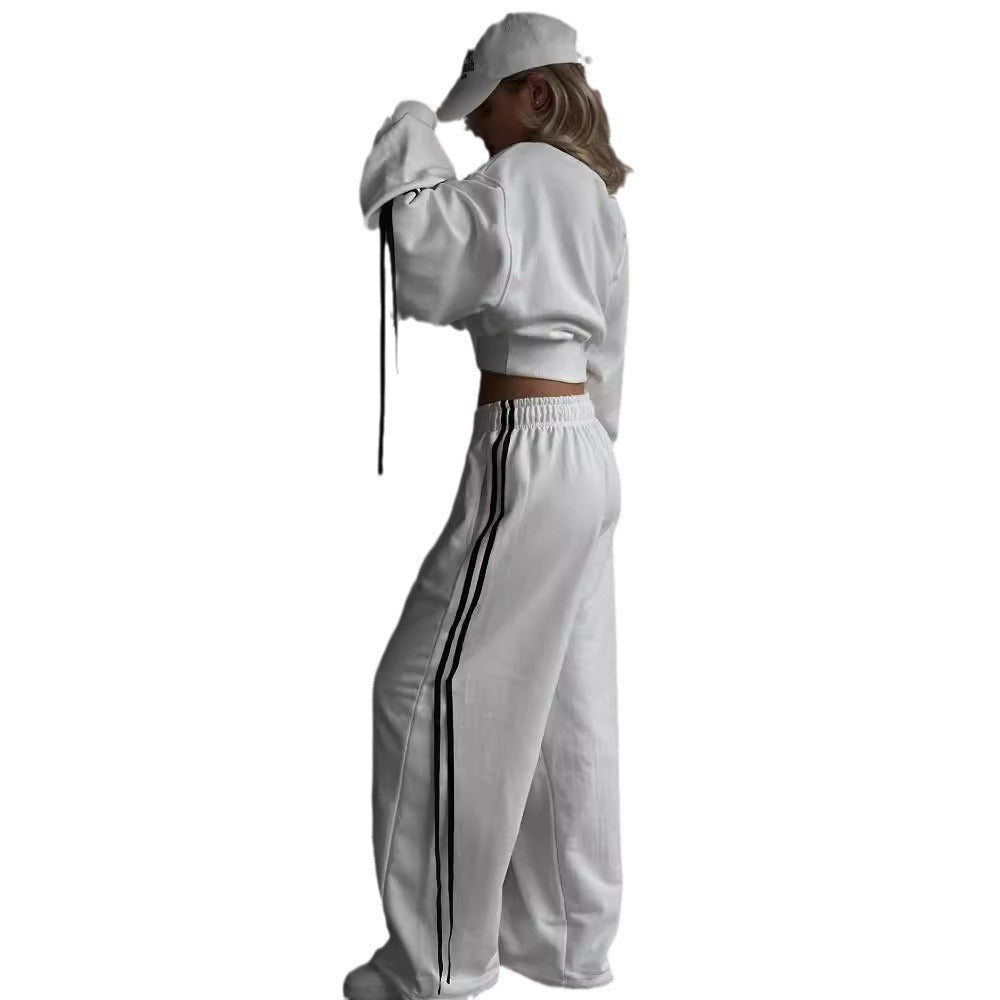 Damen nan weite Relax-Freizeithose mit Tunnelzug, elastischem Komfortbund und seitlichen Ziernähten EB