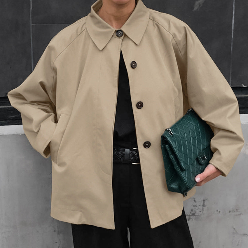 Damen modische Übergangsjacke im lässigen Oversized-Schnitt mit praktischen Taschen EB