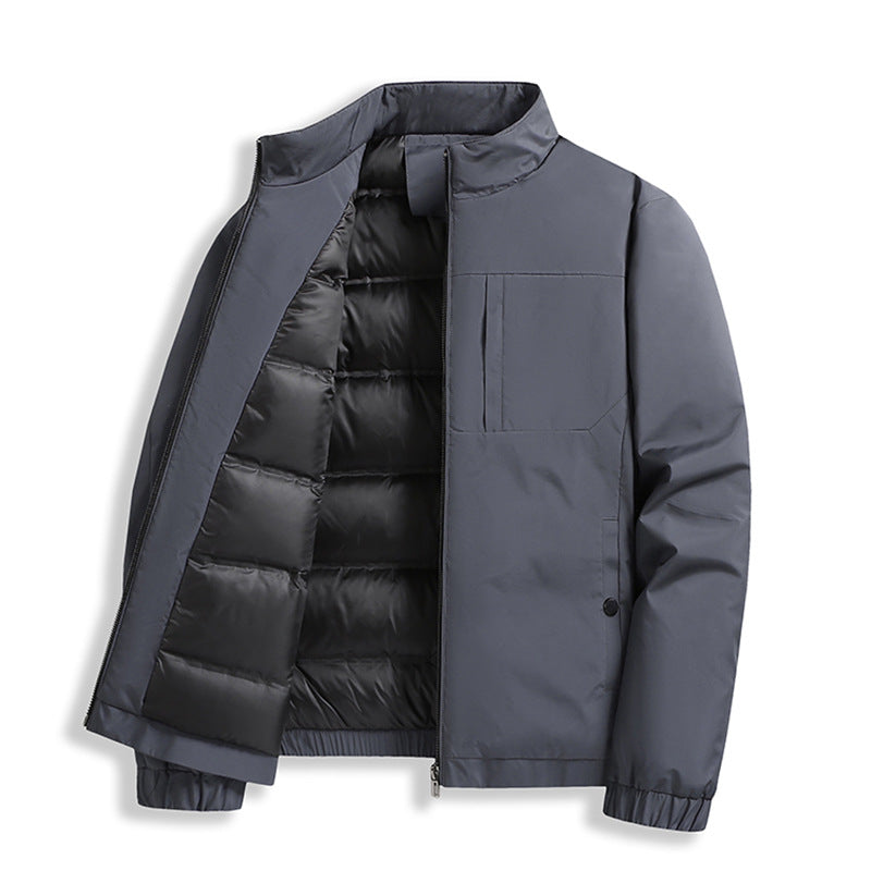 Herren thermo gefütterte Steppjacke mit Stehkragen und winddichtem Außenmaterial EB