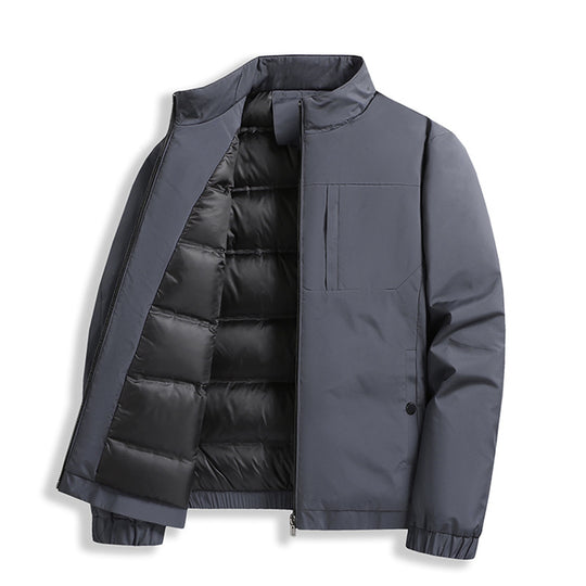 Herren thermo gefütterte Steppjacke mit Stehkragen und winddichtem Außenmaterial EB