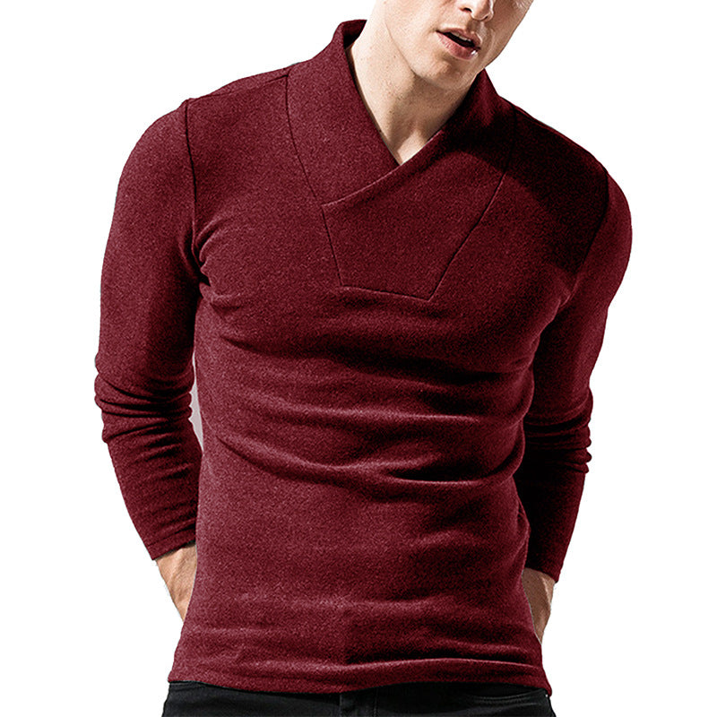 EB | Slim Passform Wolle Asymmetrischer Kragen Minimalistisches Design
