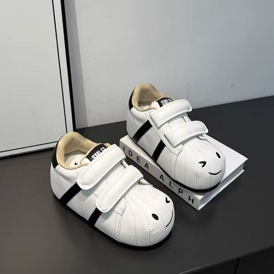 Damen Bequeme Kindersneaker mit niedlichem Tiermotiv und praktischem Klettverschluss EB