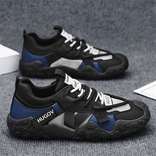 Herren Multimaterial-Trekkingsneaker mit verstärkter Zehenkappe, gepolsterter Fersenstütze und griffiger Offroad-Sohle EB