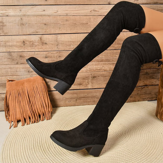 Damen Stiefel mit lässigem Raffungseffekt EB