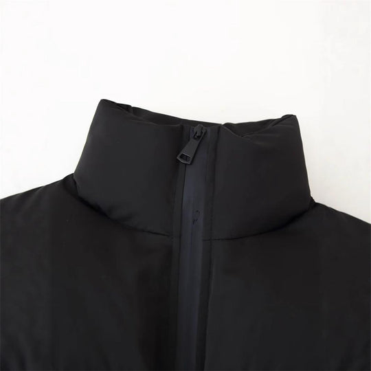 Damen cropped Steppjacke mit hohem Kragen und modernen Details EB