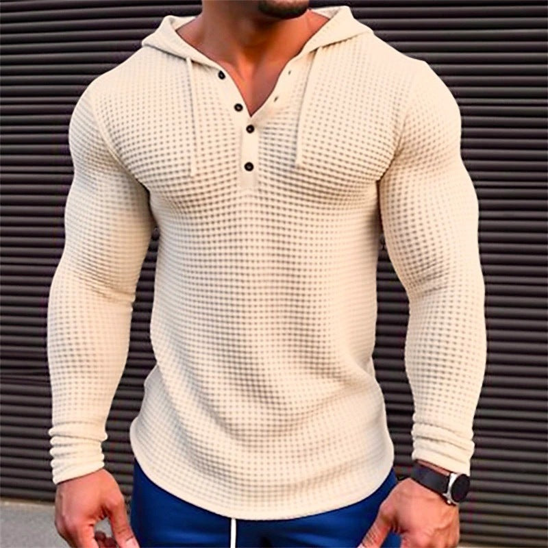 Herren Hoodie mit strukturiertem Design und Kragen EB