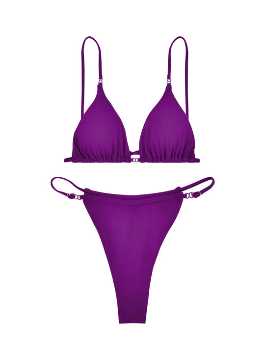 Damen Triangel-Bikini-Set mit verstellbaren Trägern und figurformender Passform EB