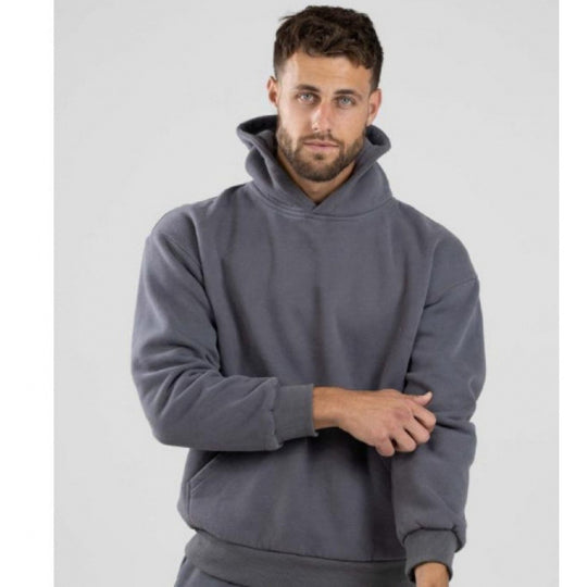 Damen nan oversized Kapuzenpullover mit Kängurutasche und weichem Fleece-Innenfutter EB