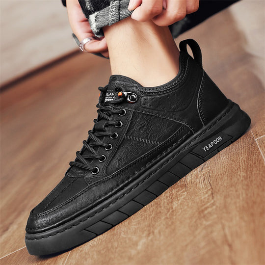 Damen sportive Sneakers aus hochwertigem Kunstleder mit rutschfester Sohle EB