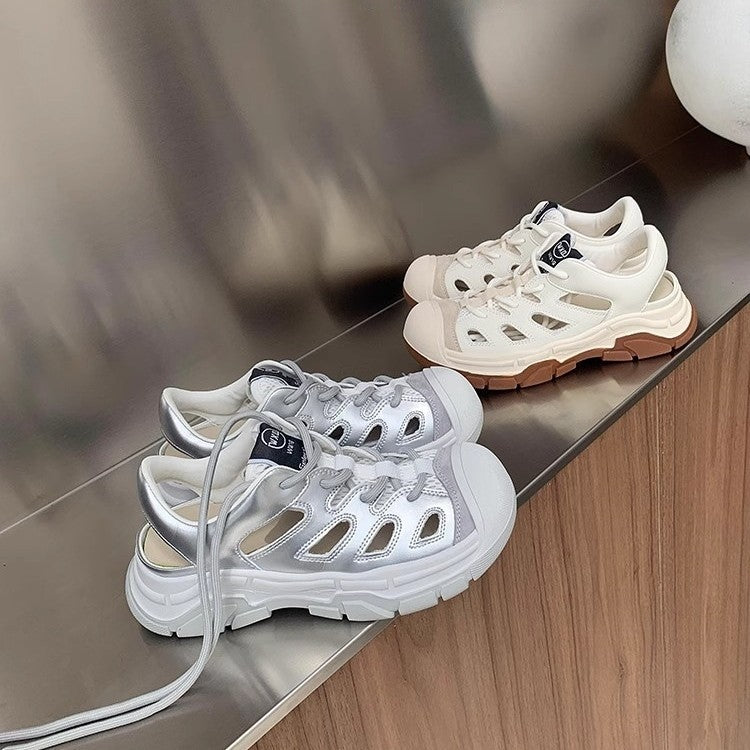 Damen Sportliche Sneaker mit atmungsaktiver Oberflächenstruktur und rutschfester Sohle EB
