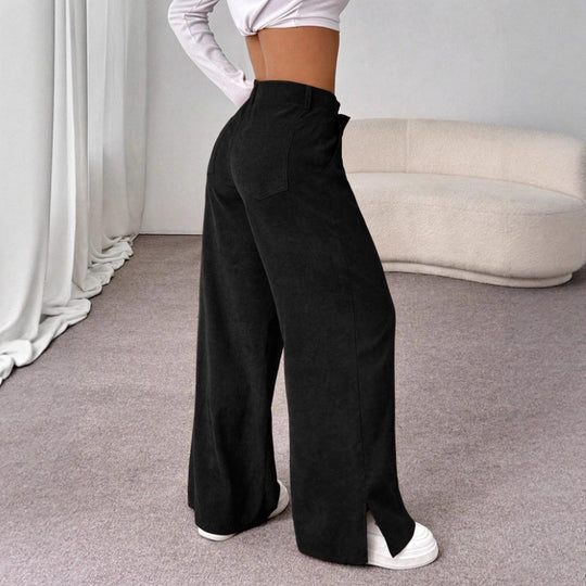 Damen Weite High-Waist Hose EB