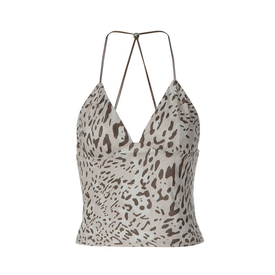 Damen Animal Print Top EB