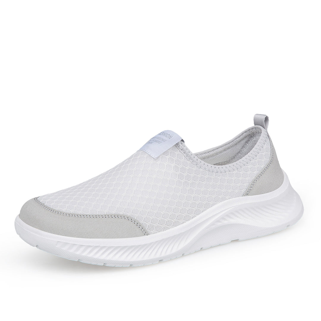 Damen Bequeme Slip-On Freizeitschuhe mit atmungsaktiver Netzstruktur EB